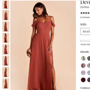 Birdy Grey Devin Chiffon Dress in SPICE size L w/ slit